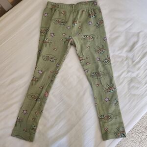Disney Star Wars Green and Pink  Baby Yoda Leggings Size 5T